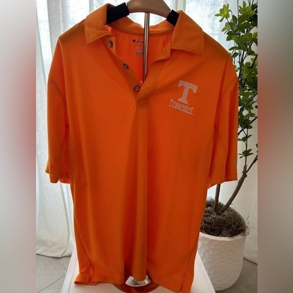 Tennessee Volunteers Mens Shirt Medium Orange Polo Champion - Picture 2 of 6